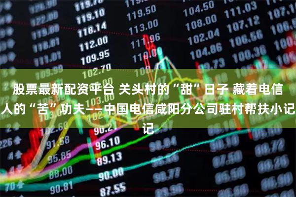 股票最新配资平台 关头村的“甜”日子 藏着电信人的“苦”功夫——中国电信咸阳分公司驻村帮扶小记