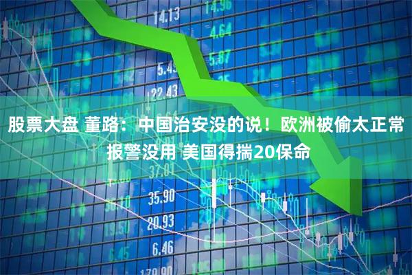 股票大盘 董路：中国治安没的说！欧洲被偷太正常 报警没用 美国得揣20保命